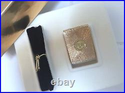 Mib Estee Lauder Repousse Metalwork Gold Plated Cameo Solid Perfume Compact