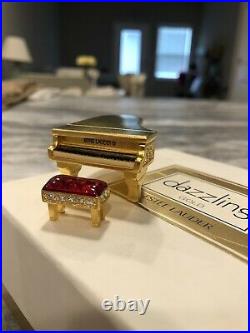 NIB FULL 1999 Estee Lauder DAZZLING GOLD GRAND PIANO Solid Perfume Compact