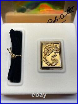 NIB FULL 2000 Estee Lauder Youth Dew Gold Cameo Solid Perfume Compact SIGNED