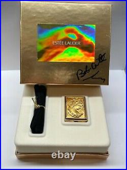 NIB FULL 2000 Estee Lauder Youth Dew Gold Cameo Solid Perfume Compact SIGNED