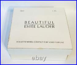 NIB FULL 2002 Estee Lauder ROULETTE WHEEL Solid Perfume Compact