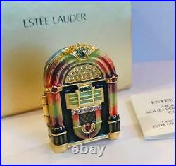 NIB FULL 2009 Estee Lauder/JAY STRONGWATER JUKEBOX Solid Perfume Compact