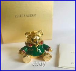 NIB FULL 2020 Estee Lauder/HARRODS HOLIDAY TEDDY BEAR Solid Perfume Compact