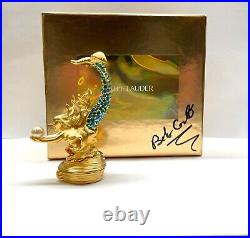 NIB FULL Estee Lauder Pleasures SPARKLING MERMAID Solid Perfume Compact SIGNED