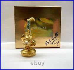 NIB FULL Estee Lauder Pleasures SPARKLING MERMAID Solid Perfume Compact SIGNED
