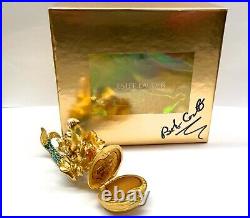 NIB FULL Estee Lauder Pleasures SPARKLING MERMAID Solid Perfume Compact SIGNED