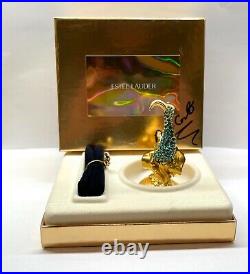 NIB FULL Estee Lauder Pleasures SPARKLING MERMAID Solid Perfume Compact SIGNED