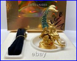 NIB FULL Estee Lauder Pleasures SPARKLING MERMAID Solid Perfume Compact SIGNED