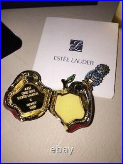 NIB NEW Estee Lauder Solid Perfume Compact Disney Princess JUST ONE BITE APPLE