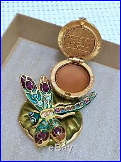 NIBB ESTEE LAUDER JAY STRONGWATER DRAGONFLY SOLID PERFUME COMPACT in Orig. BOX