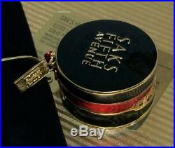 Nib Estee Lauder Saks Fifth Avenue Hat Box Solid Perfume Compact Rare Vtg