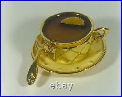 PROTOTYPE 1998 Estee Lauder PLEASURES TEA CUP Solid Perfume Compact