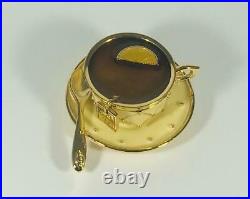 PROTOTYPE 1998 Estee Lauder PLEASURES TEA CUP Solid Perfume Compact