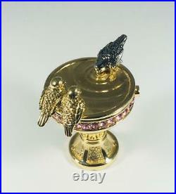 PROTOTYPE 2001 Estee Lauder PLEASURES BIRDBATH Solid Perfume Compact WithPOUCH