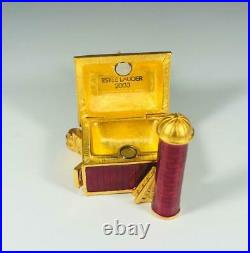 PROTOTYPE 2003 Estee Lauder PLEASURES LITTLE RED BARN Solid Perfume Compact