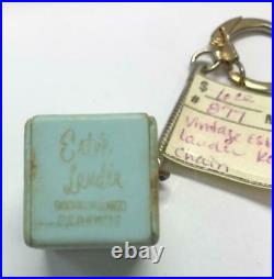 RARE 1960's Estee Lauder SALESPERSON DICE KEYCHAIN Solid Perfume Compact