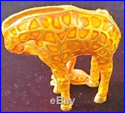 RARE Estee Lauder 2002 Gilded Giraffe w baby solid perfume compact FULL UNUSED