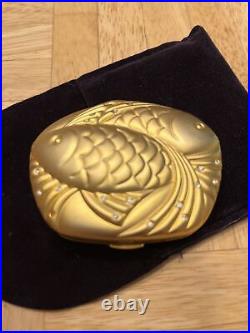 RARE FULL 1997 Estee Lauder Pleasures ZODIAC PISCES Solid Perfume Compact