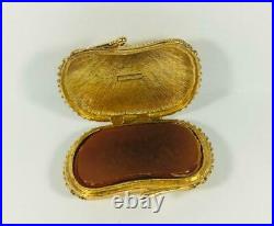 RARE FULL/UNUSED 1979 Estee Lauder SEA JEWEL Solid Perfume Compact withPouch