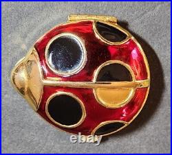 RARE Vintage Estee Lauder Compact Solid Perfume Lady Bug Variation