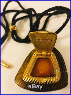 RAREFULL/UNUSED 1980 Estee Lauder SCULPTURED TASSEL CINNABAR Solid Perfume
