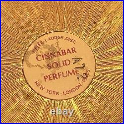 Rare 1981 Estee Lauder Cinnabar Imperial Princess Solid Perfume Compact