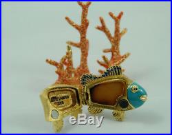 Rare Estee Lauder 2005 Radiant Fish Solid Perfume Compact + Boxes/ Cards BNIB