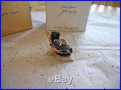 Rare Estee Lauder 2009 Blue Ribbon Bulldog Solid Perfume Compact Dog Signed Mibb