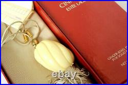Rare Estee Lauder Ginger Jewel Cinnabar Solid Perfume Compact/necklace Fbrd