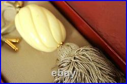 Rare Estee Lauder Ginger Jewel Cinnabar Solid Perfume Compact/necklace Fbrd