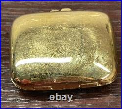 Rare Estee Lauder Gold Tone Polished Pillow Box Compact For Solid Perfume 1979
