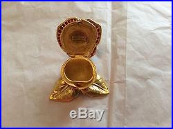 Rare Estee Lauder Solid Perfume Compact Sparkling Red Rose Empty