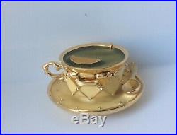 Rare Estee Lauder collectable Solid Perfume empty Compact Tea Cup 1998