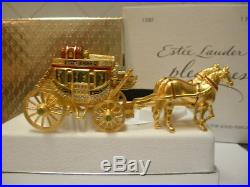 SALE! Estee Lauder Solid Perfume Compact Gilded Stagecoach MIBB