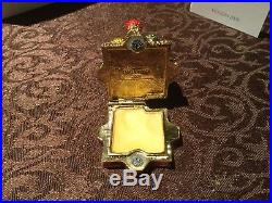 Stunning Estee Lauder CATHEDRAL SQUARE Solid Perfume Compact withBoxes