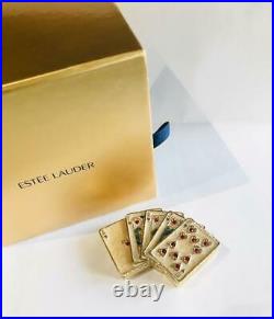 VERY RARE 2002 VEGAS Estee Lauder BEAUTIFUL LUCKY HAND Solid Perfume Compact