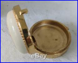 VERY RARE1982 Estee Lauder CINNABAR IVORY CARVER'S Solid Perfume Compact