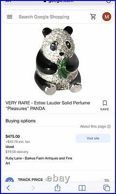 Very Rare Estee Lauder Pleasures Panda Perfume Compact