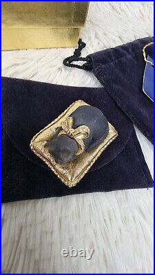 Vintage ESTEE LAUDER Solid Beatiful Perfume Black Cat RARE gold Compact Kitten