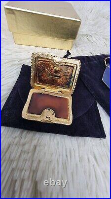 Vintage ESTEE LAUDER Solid Beatiful Perfume Black Cat RARE gold Compact Kitten