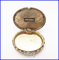Vintage Estee Lauder Collectible Keepsake Solid Perfume Cameo Gold Compact Box
