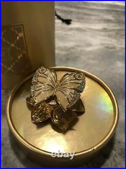 Vintage Estee Lauder Enchanted Butterfly Solid Perfume Compact w Box Beautiful