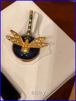 Vintage Estee Lauder Pleasures Golden Dragonfly Solid Perfume Compact 2003