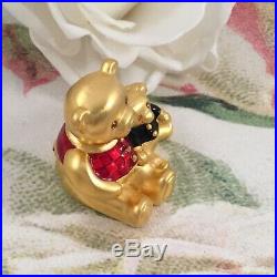Vintage Estee Lauder Solid Beautiful Perfume gold compact box Teddy Bears
