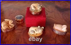 Vintage Estee Lauder Solid Ivory Series Perfume Compacts + One