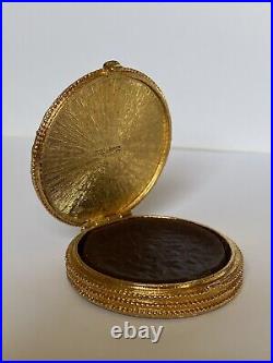 Vintage Estee Lauder YOUTH DEW BROWN HEIRLOOM ENAMEL Solid Perfume Compact NEW