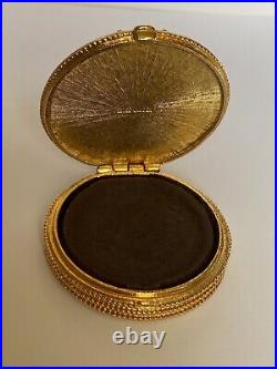 Vintage Estee Lauder YOUTH DEW BROWN HEIRLOOM ENAMEL Solid Perfume Compact NEW