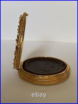 Vintage Estee Lauder YOUTH DEW BROWN HEIRLOOM ENAMEL Solid Perfume Compact NEW