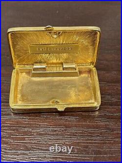 Vintage Estee Lauder Youth Dew Solid Perfume Gold Compact Almost 2 Inches