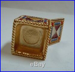 Vtg Estee Lauder White Linen Jack-in-the-Box Solid Perfume Compact